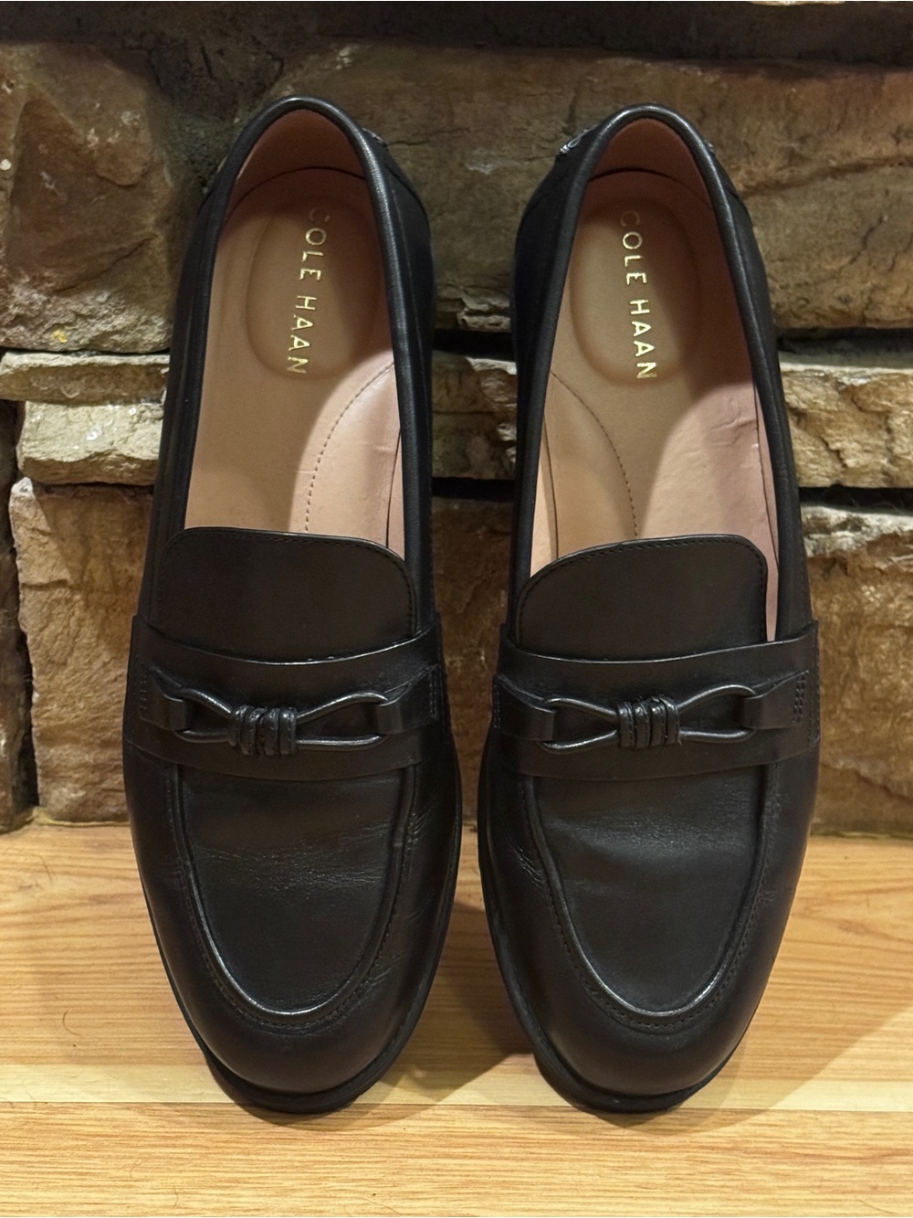 Cole Haan Black Leather Loafers Grand.OS Size 6.5B